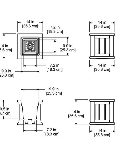 New England Oasis Premium Double-Wall Planter with Built-In Water Reservoir