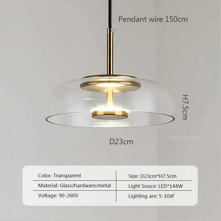 Sleek Nordic Glass LED Pendant Light Set for Contemporary Home and Dining Decor