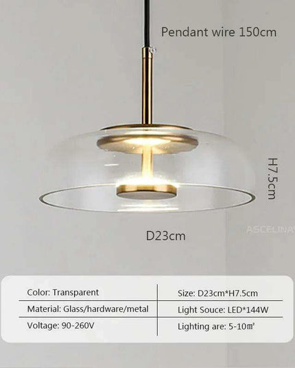 Sleek Nordic Glass LED Pendant Light Set for Contemporary Home and Dining Decor