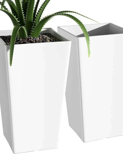 Elegant Duo of Contemporary Outdoor Planters for Stylish Gardening