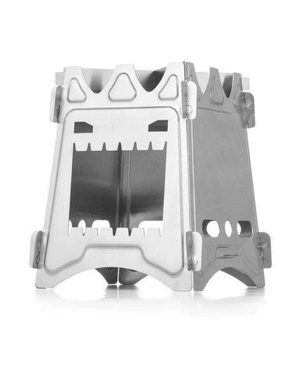 Compact Outdoor Stainless Steel Camping Stove - Perfect for Hiking and Wilderness Cooking
