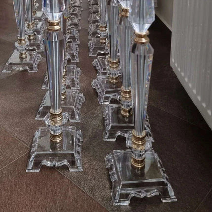 Elegant Acrylic Vase Set of 10 for Sophisticated Event Centerpieces