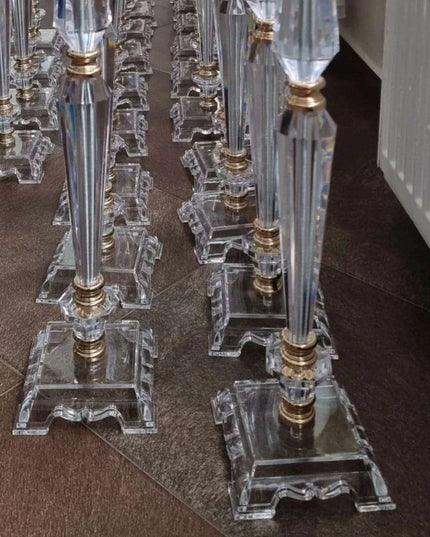 Elegant Acrylic Vase Set of 10 for Sophisticated Event Centerpieces