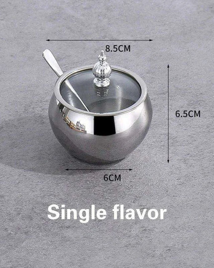 Stainless Steel Spice Storage and Oil Sprayer Set - Essential Organizer for Culinary Lovers