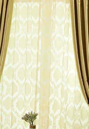 European Gold Luxury Curtains - Blackout, Valance & Tulle Sheer