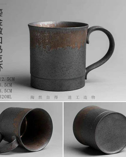 Vintage Japanese-Style Ceramic Tumbler: A Rustic Touch for Every Sip