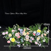 Silk Rose Flower Row Table Centrepiece
