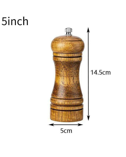 Elegant Solid Wood Adjustable Salt and Pepper Mill Set for Outdoor Dining