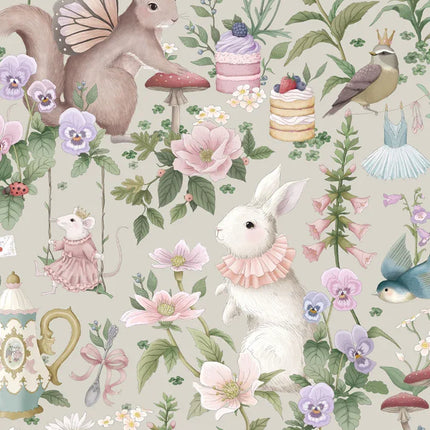 3D Pink Swan Wallpaper Mural — Kids Room, 10 Patterns, 7 Materials