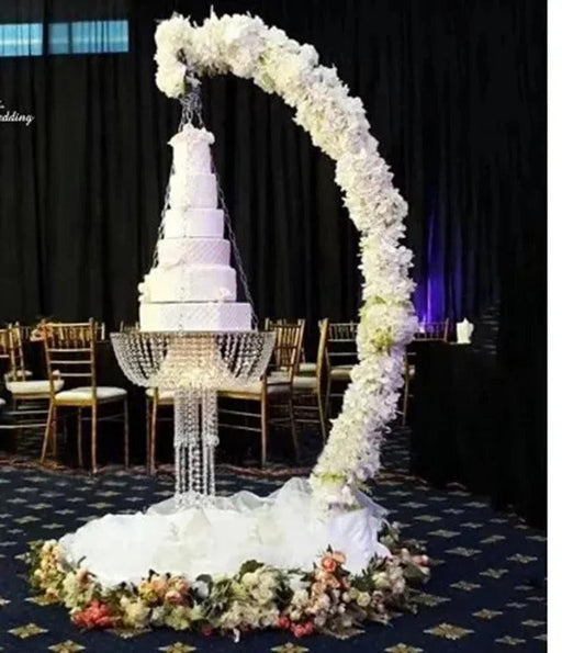 Elegant Crystal Chandelier Cake Swing Arch for Unforgettable Celebrations