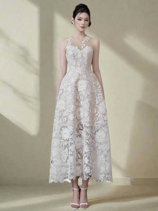 Summer Elegant Floral Lace Evening Dress - A Timeless Statement of Style