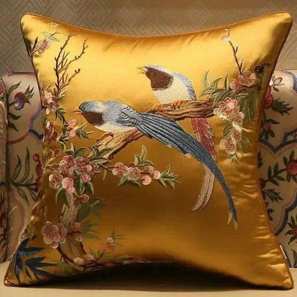 45x45/50x35cm Chinese Traditional Embroidered Bird Cushion Cover