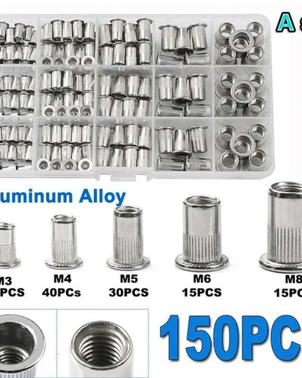 Ultimate Precision Rivet Nut Kit: Complete M3-M8 Stainless Steel & Aluminum Set
