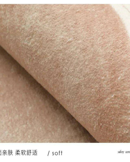 Vintage European Round Plush Area Rug - Soft, Washable Carpet for Cozy Spaces