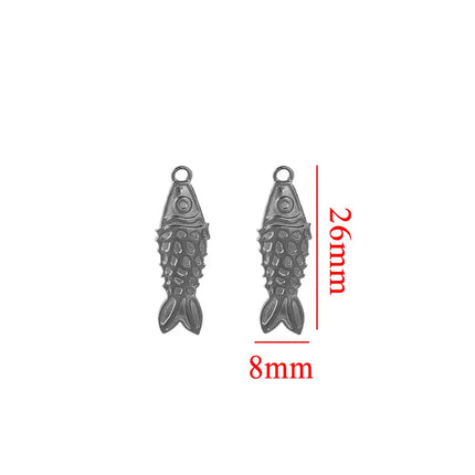 5PCS Stainless Steel Lobster Charms Mermaid Crab Connectors Gold-Plate