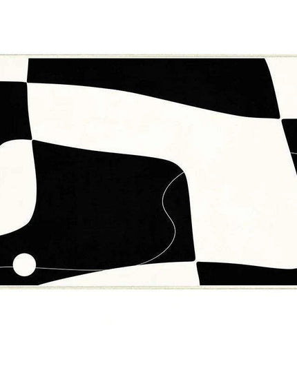 Chic Eco-Conscious Monochrome Abstract Area Rug with Superior Stability