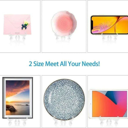 20-Piece Versatile Display Stands in Clear and Black for Stylish Home Showcasing