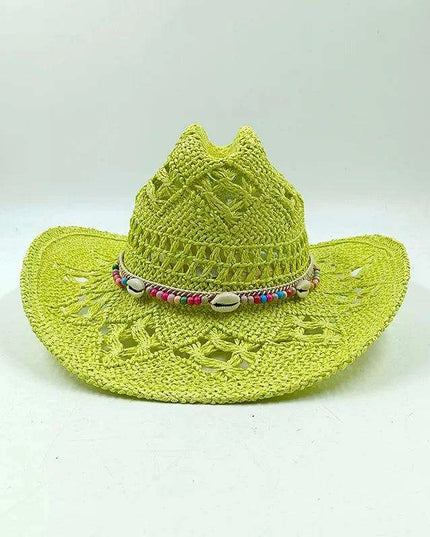 Handcrafted Unisex Denim Straw Cowboy Hat for Ultimate Summer Sun Protection