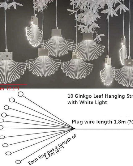 Illuminating Elegance: Ginkgo Leaf LED Lamp for Unforgettable Celebrations