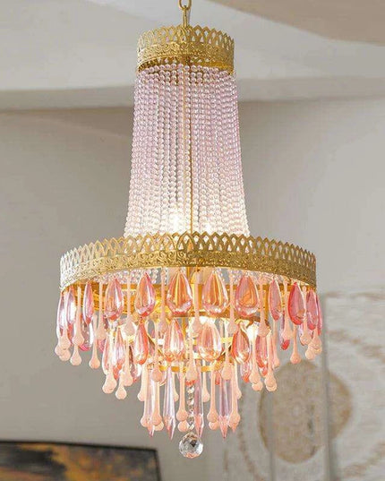 Glamorous Crystal Pendant Chandelier – Ideal for Home and Girls' Bedroom Aesthetics