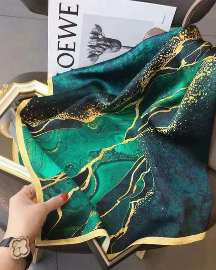 Chic Toddler Elegance: Luxurious 70x70cm Silk Scarf for Ages 6 Months to 4 Years