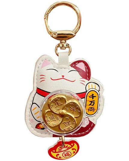 Lucky Cat Fortune Keychain - Whimsical Charm for Thoughtful Gifts