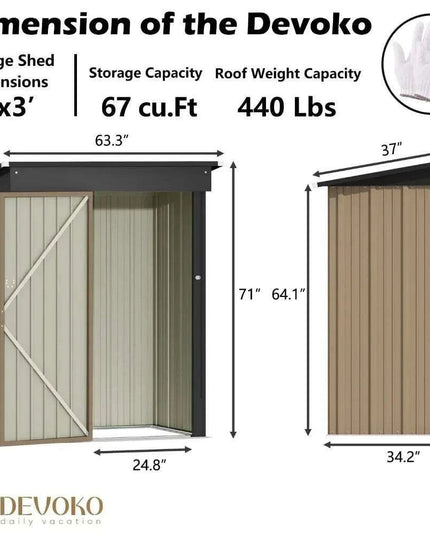 Outdoor Metal Storage Shed - Durable and Secure Garden Organization Solution