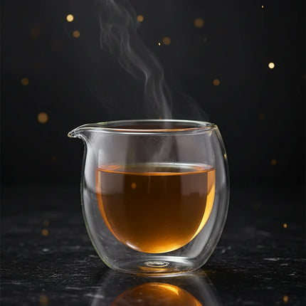 Double Wall Glass Tea Pitcher — Gongdao Fair Cup | 100–300ml