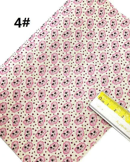 Sparkling Pink Heart & Cloud Faux Leather Crafting Sheet - Ideal for DIY Projects