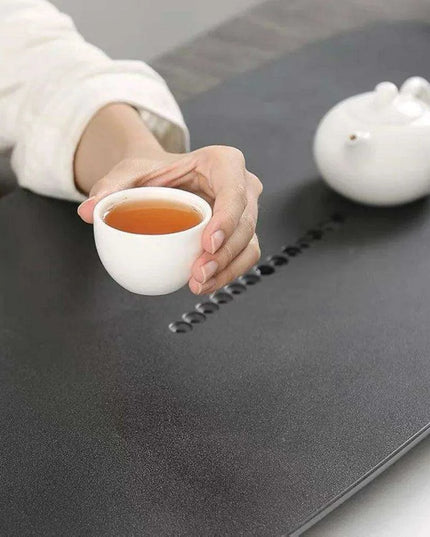 Elegant Natural Stone Tea Serving Tray - Modern 1-Piece Decorative Set, 50x20cm