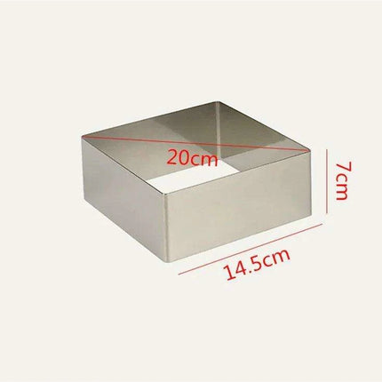 Elegant Stainless Steel Square Mold for Mousse Cakes and Special Occasions