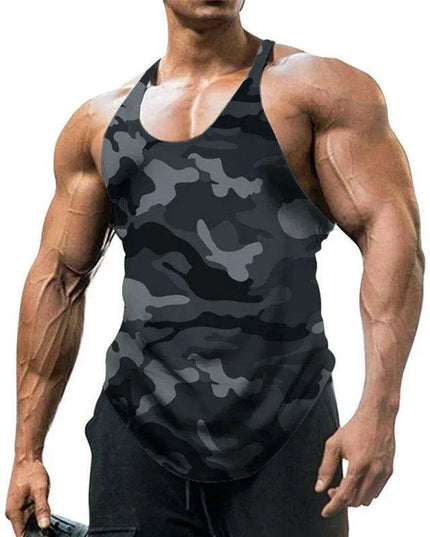 Men's Camo Sleeveless Fitness Tank Top - Ultimate Summer Workout Vest