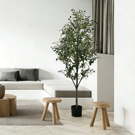 180cm 70inch Artificial Tall Potted Olive Tree, Foliage Tree for Living Room Entryway Office Modern Indoor Home Decor 180cm-70inch-artificial-tall-potted-olive-tree-foliage-tree-for-living-room-entryway-office-modern-indoor-home-decor