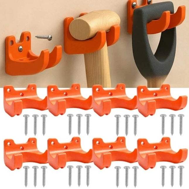 Gardening Tool Hanger Bag Wall Mount Rack, Pack of 5 — Multi-Hook Outdoor Shed Organiser