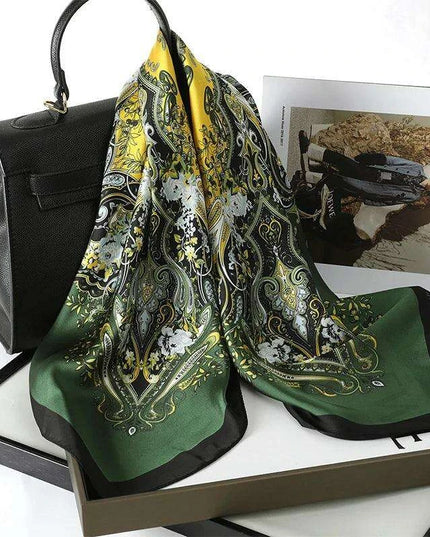 Chic Toddler Elegance: Luxurious 70x70cm Silk Scarf for Ages 6 Months to 4 Years