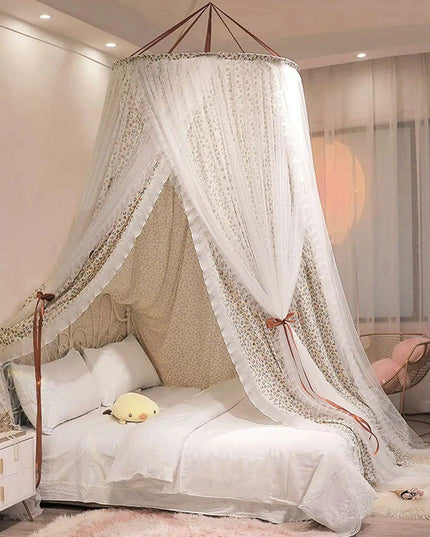 Dreamy Double Layer Floral Lace Canopy - Create Your Personal Oasis