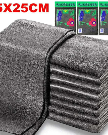 Thickened Microfiber Streak-Free Cleaning Cloths for Crystal Clear Windows and Glass - Reusable Multi-Use Towels