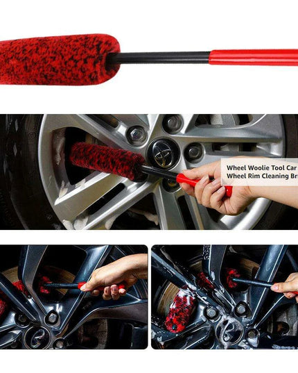 Plush Nylon Wheel Care Brush Trio: 3-Piece Set for Effortless Cleaning