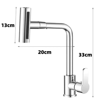 Stainless Steel Kitchen Faucet with 360° Rotating Spray Head
