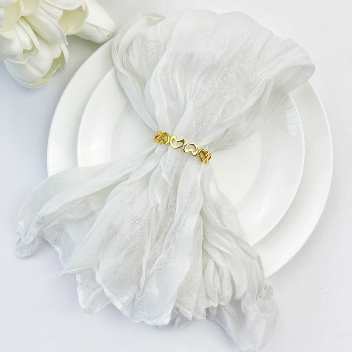 Sophisticated Gauze Cloth Napkins - Pack of 100 | Elegant 19.7 x 19.7 Inch Dinner Napkins for Home Entertaining