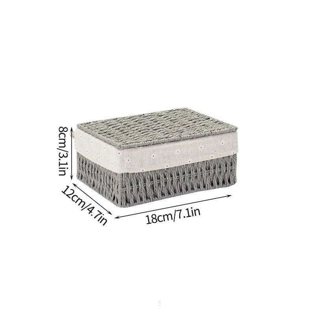 Stylish Woven Storage Basket – Versatile Organizer for Toys, Snacks, and Clothing with Convenient Handles