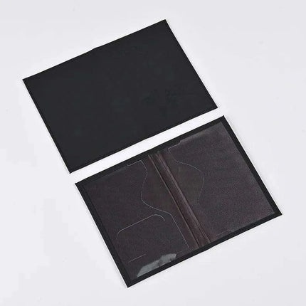 Chic Waterproof PU Leather Passport Holder Set with Card Slot - Perfect Travel Accessory
