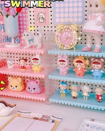 Chic Pink Lace 3-Tier Organizer for Dolls and Cosmetics