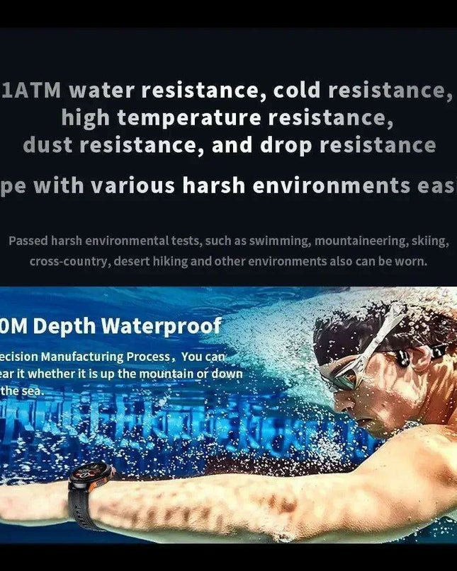 2024 All-Weather AMOLED Smartwatch with Advanced Health Tracking and Bluetooth Sync for iOS and Android