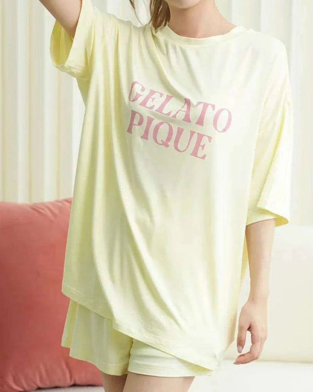 Ladies Stylish Modal Pajama Set - Cozy Summer Shorts Sleepwear for Relaxation