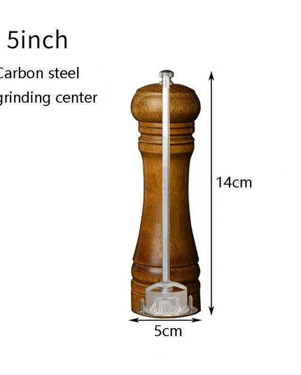 Elegant Solid Wood Adjustable Salt and Pepper Mill Set for Outdoor Dining