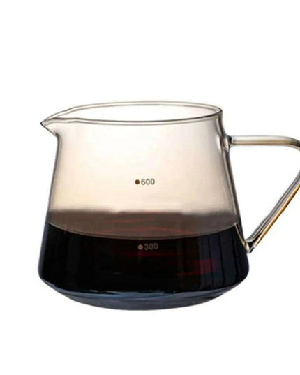 Stylish Borosilicate Glass Coffee Brewing Kit with Precision V-Funnel - Available in 300ml and 600ml Sizes