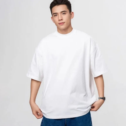 Men's 425 GSM Heavyweight Cotton T-Shirt — Short Sleeve Crew Neck