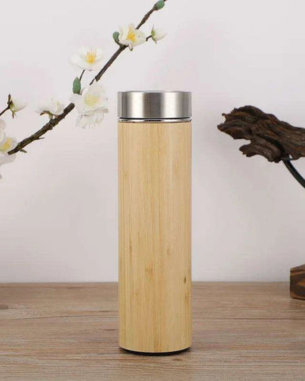 Personalized Eco-Friendly Bamboo Insulated Mug with Temperature Indicator