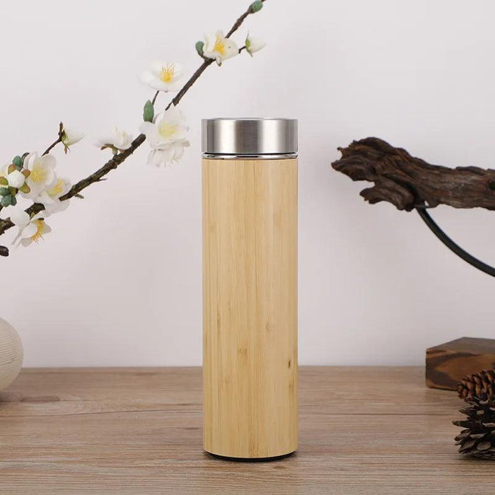 Personalized Eco-Friendly Bamboo Insulated Mug with Temperature Indicator